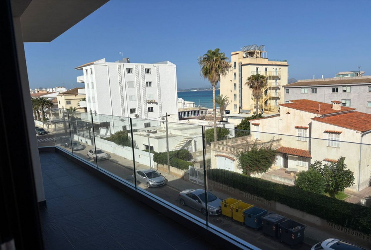 Winter: Modern apartment with partial sea view and AC in Can Picafort -- AP 15 WT