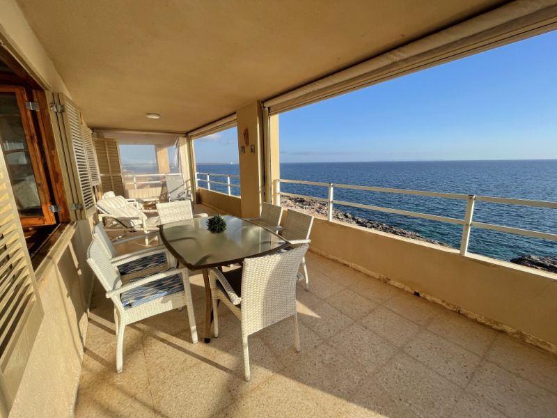 Winter: Sonniges Apartment mit Terrasse in 1. Linie von Sa Rapita -- AP 06 WT