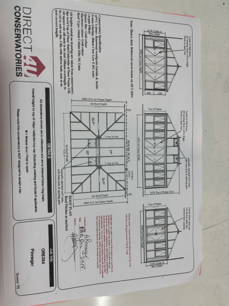 Wintergarten (bitte beachten Sie, dass dies kein Gewächshaus ist)