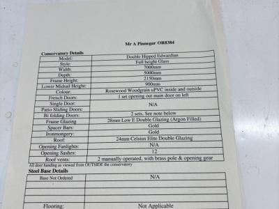 Wintergarten (bitte beachten Sie, dass dies kein Gewächshaus ist)