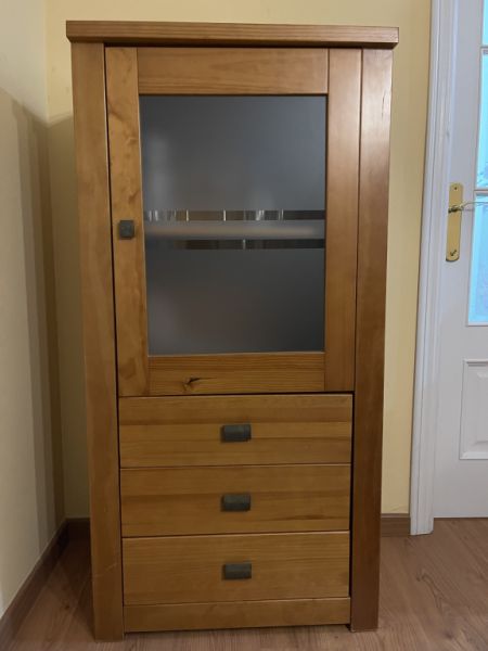 Wohnzimmer Möbel Set Massiv Holz TV-Board