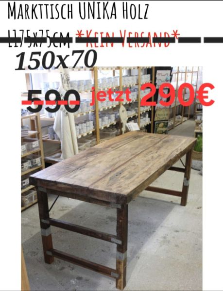 Wunderschöner alter Markttisch 150x70 massiv & klappbar