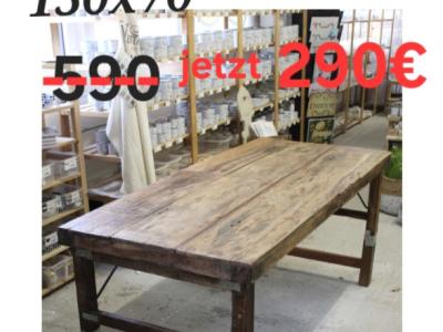 Wunderschöner alter Markttisch 150x70 massiv & klappbar