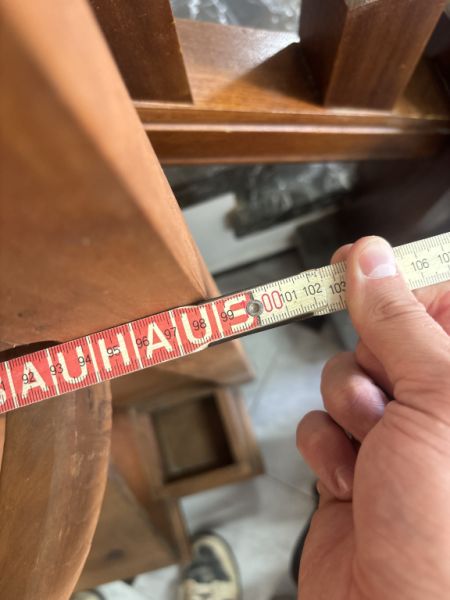 Wunderschönes antikes Massivholz-Empfangsmöbel mit Spiegel