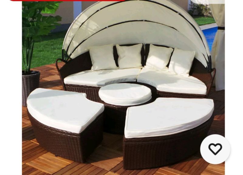 XXL Sonneninsel Lounge Gartenlounge Gartenliege Sitzgruppe Insel neu