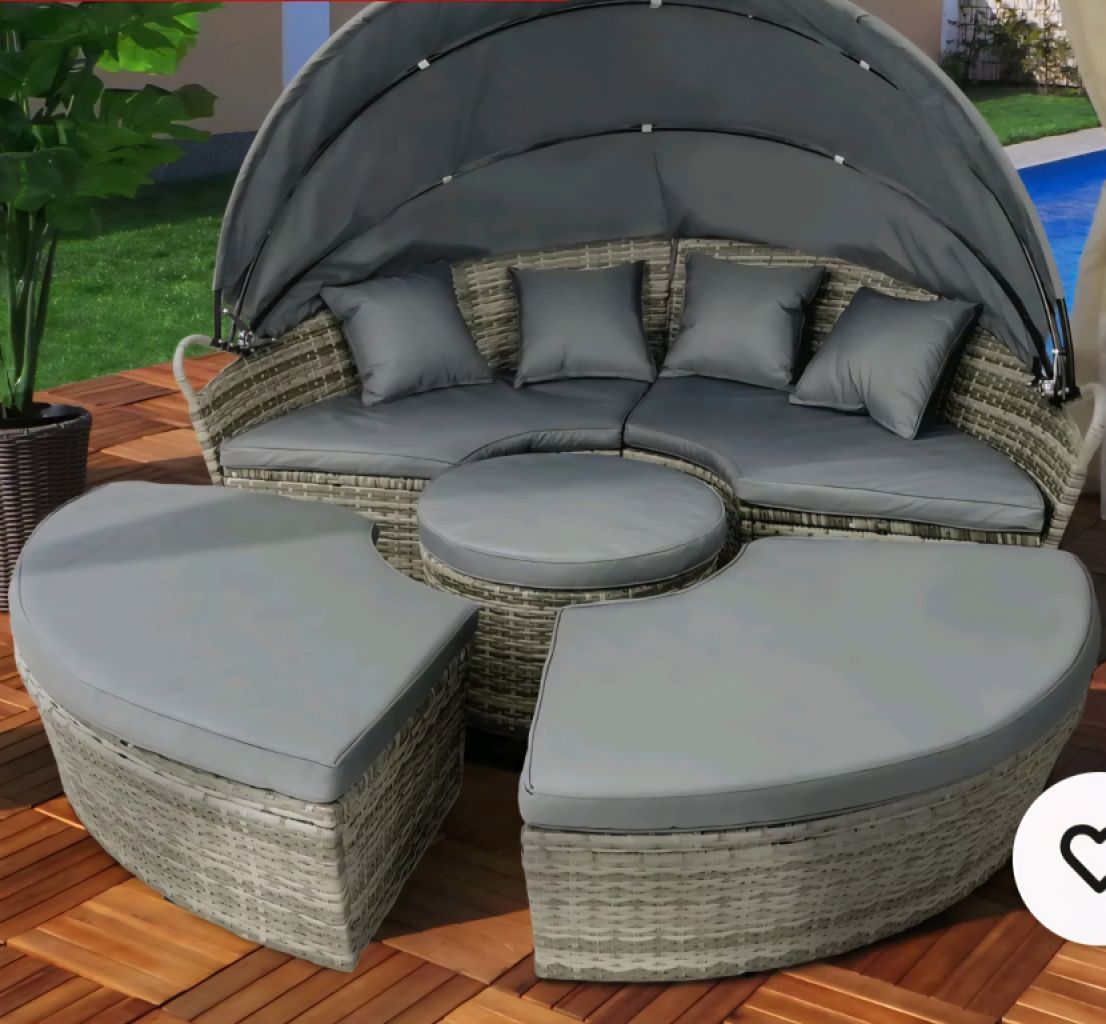 XXL Sonneninsel Lounge Gartenlounge Gartenliege Sitzgruppe Insel neu