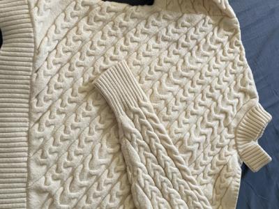 ZARA sweater, light with a cutout at the left shoulder