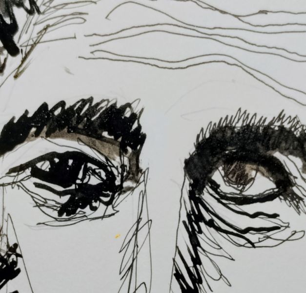 Zeichnung eines Torero-Philosophen