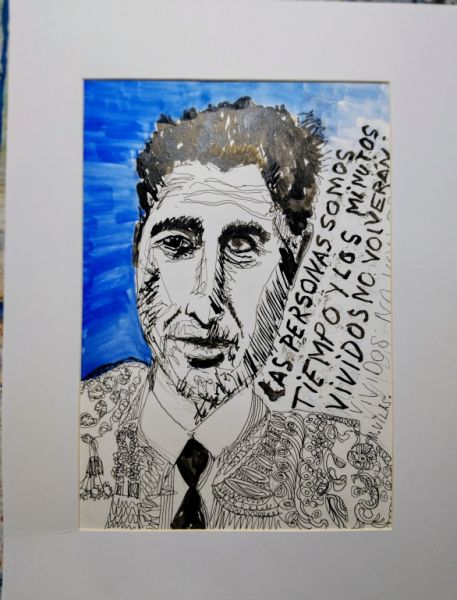 Zeichnung eines Torero-Philosophen