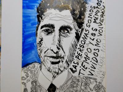 Zeichnung eines Torero-Philosophen