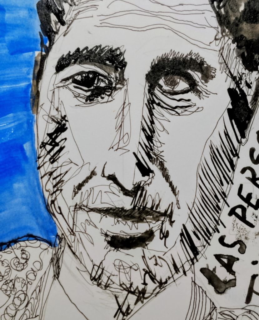 Zeichnung eines Torero-Philosophen