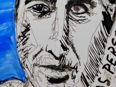 Zeichnung eines Torero-Philosophen