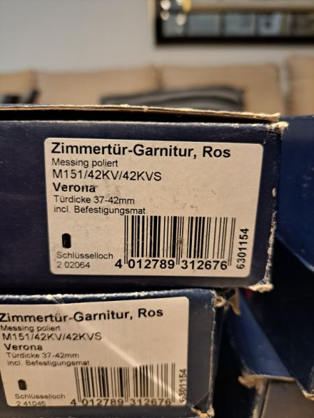 Zimmertür-Garnituren Messing