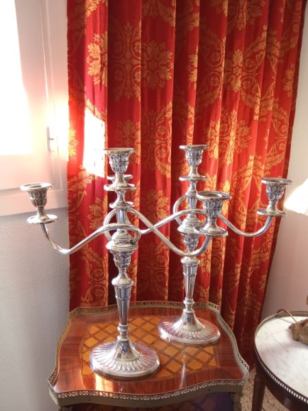 Two elegant candelabras in the English style - two showpieces for your table
