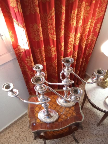 Two elegant candelabras in the English style - two showpieces for your table