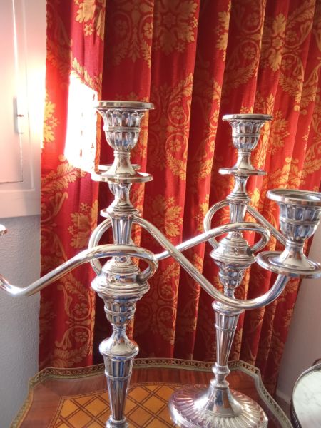 Two elegant candelabras in the English style - two showpieces for your table