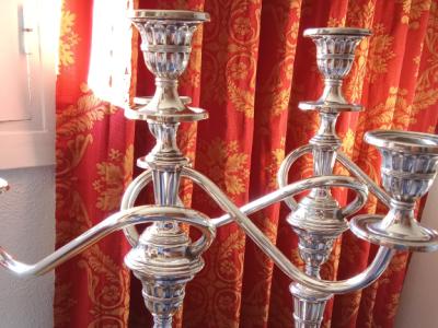 Two elegant candelabras in the English style - two showpieces for your table
