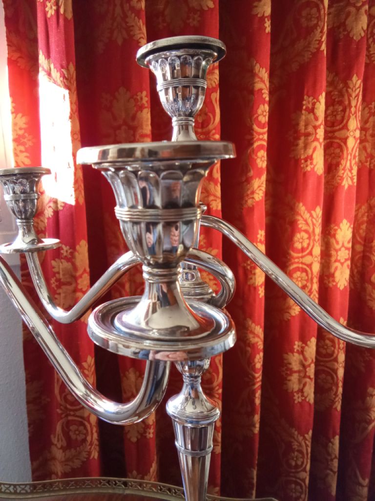 Two elegant candelabras in the English style - two showpieces for your table