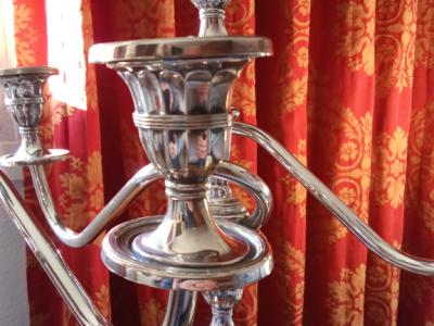 Two elegant candelabras in the English style - two showpieces for your table