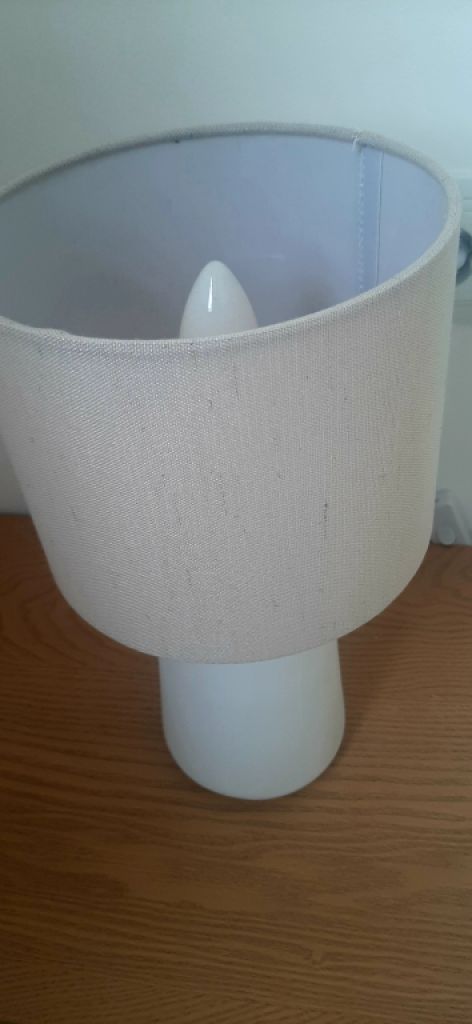 Two new beige bedside lamps